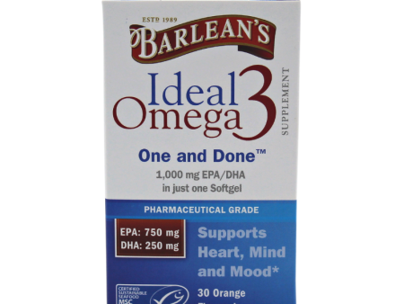 Barlean s Ideal Omega-3 Softgels Orange 30ct Sale