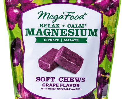 MegaFood Magnesium Relax + Calm Soft Chews Grape 30ct Online