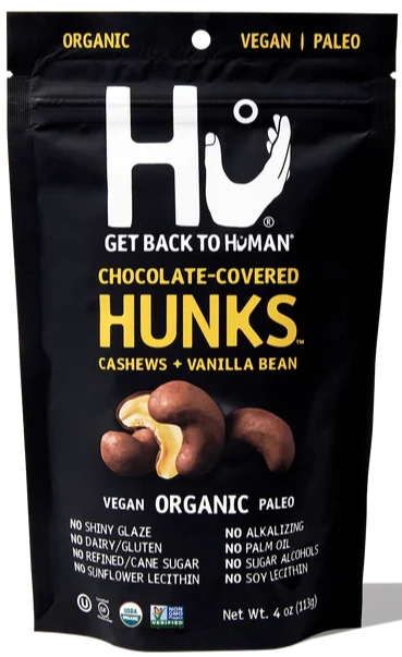 Hu Kitchen Organic Chocolate-Covered Hunks Cashew Vanilla Bean 4oz Fashion