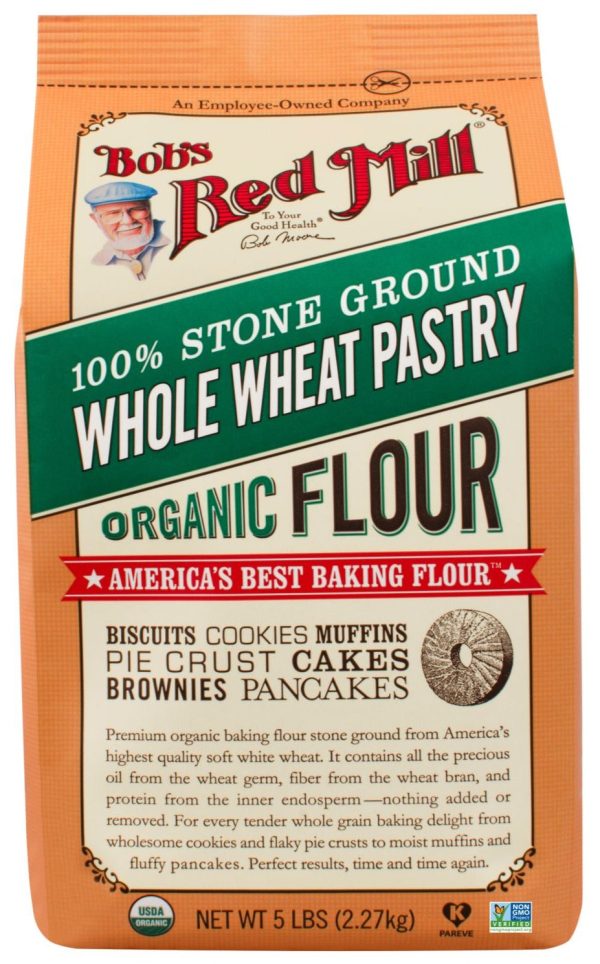 Bob s Red Mill Whole Wheat Pastry Flour Organic 5lb Hot on Sale