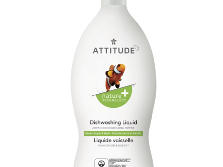 Attitude Green Apple & Basil Dishwashing Liquid 23.7oz Hot on Sale