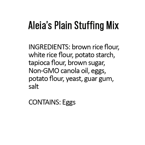 Aleia s Gluten Free Stuffing Plain 10oz Discount