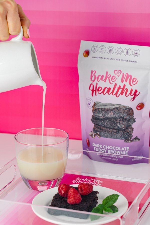 Bake Me Healthy Dark Chocolate Fudgy Brownie Plant-Based Baking Mix Case - 6 Bags by Farm2Me on Sale