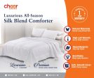 Cheer Collection Luxury Silk Comforter | 50% Natural Silk 50% Down Alternative Hypoallergenic Comforter and Duvet for All Seasons by Cheer Collection Online