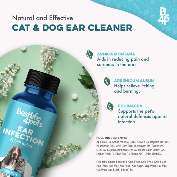 Ear Infection & Itch Relief for Dogs and Cats by BestLife4Pets For Sale