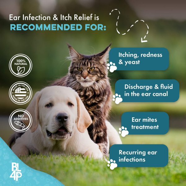 Ear Infection & Itch Relief for Dogs and Cats by BestLife4Pets For Sale