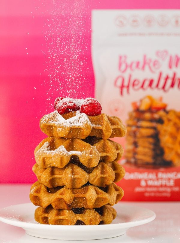 Bake Me Healthy Oatmeal Pancake & Waffle Plant-Based Baking Mix Case - 6 Bags by Farm2Me Cheap