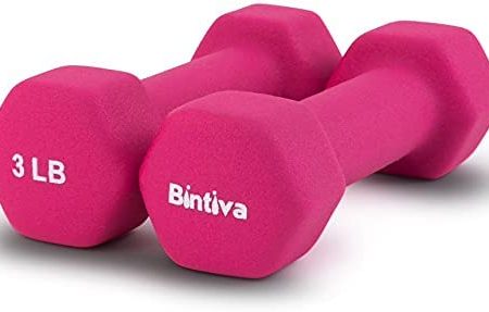 Bintiva Neoprene Hexagon shaped dumbbells - 2 lbs by Bintiva Discount