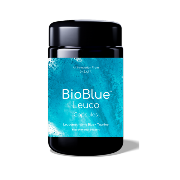 BioBlue Leuco Capsules | Leucomethylene Blue Supplement - Support Brain Health & Mitochondrial Function | Red Light Therapy Synergist - USP Grade By BioLight Online