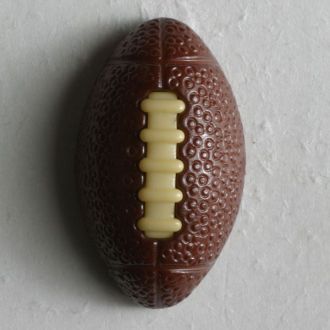 20mm Shank Football Button - brown on Sale