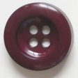 34mm 4-Hole Round Button - burgundy Fashion