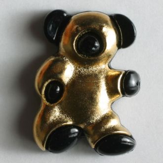 18mm Shank Teddy Bear Button - gold Hot on Sale