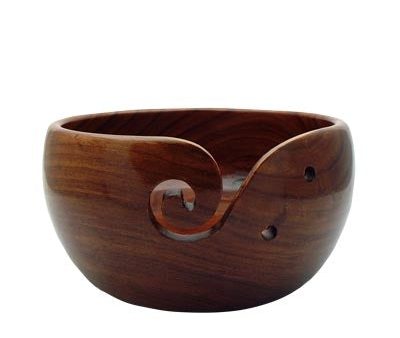 Yarn Bowl - Acacia Large Supply