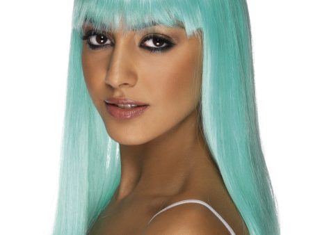 Neon Aqua Blue Wig Fashion