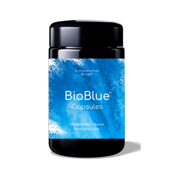 BioBlue Capsules | Methylene Blue Supplement - Support Brain Health & Mitochondrial Function | Red Light Therapy Synergist - USP Grade By BioLight Supply