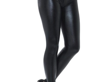 80s Metallic Black Disco Leggings For Cheap