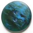 30mm 2-Hole Round Button - blue on Sale