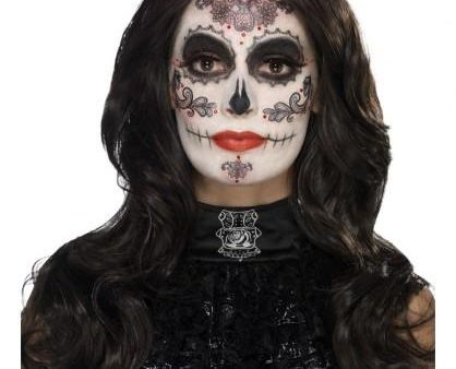 Day of the Dead Glamour Costume Make-Up Set For Cheap