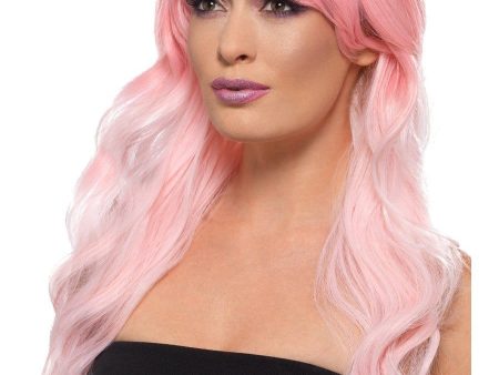 Long Wavey Wig Pink with Side Fringe Supply