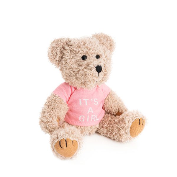 Teddy Bear Message Its a Girl Pink T Shirt (20cmHT) Discount