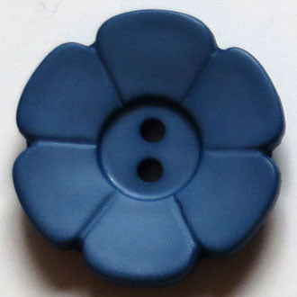 28mm 2-Hole Flower Button - dull blue Discount