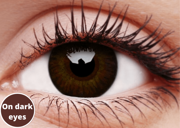 3 Tones Brown Coloured Contact Lenses Online