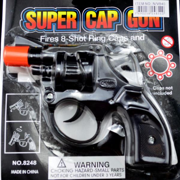 Pistol Toy Black Cap Gun Costume Accessory Cheap