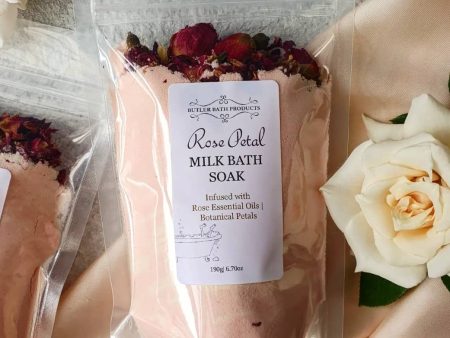 Milk Bath Soaks: Rose petal Online Hot Sale