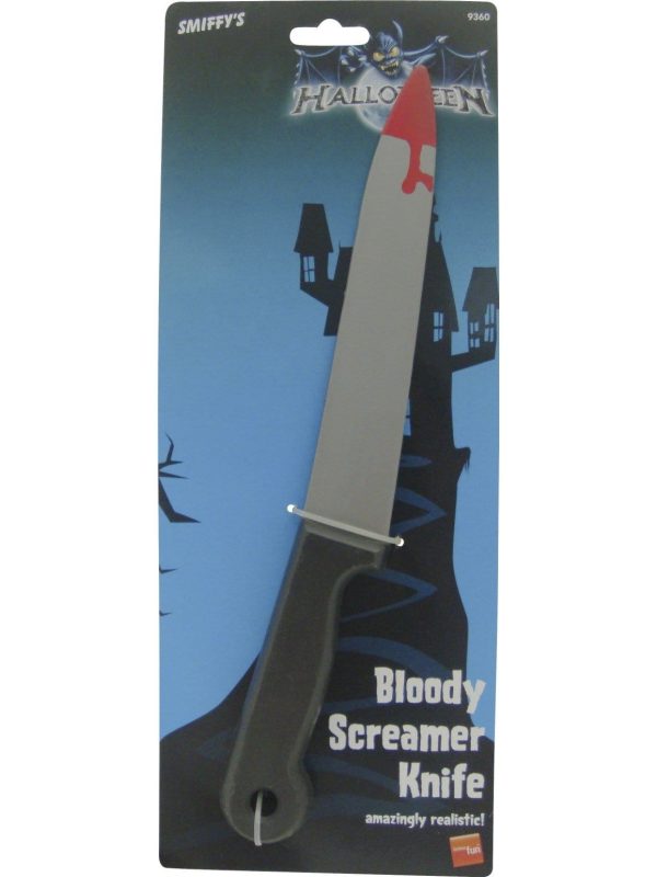 Blood Stained Screamer Knife Halloween Accessory Hot on Sale