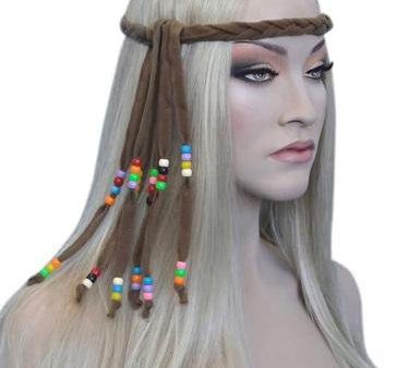 Hippie Costume Headband with Beads Hot on Sale