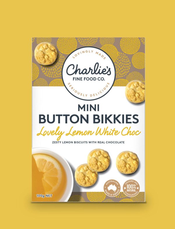 Mini Button Bikkies- Lovely Lemon White Choc For Discount