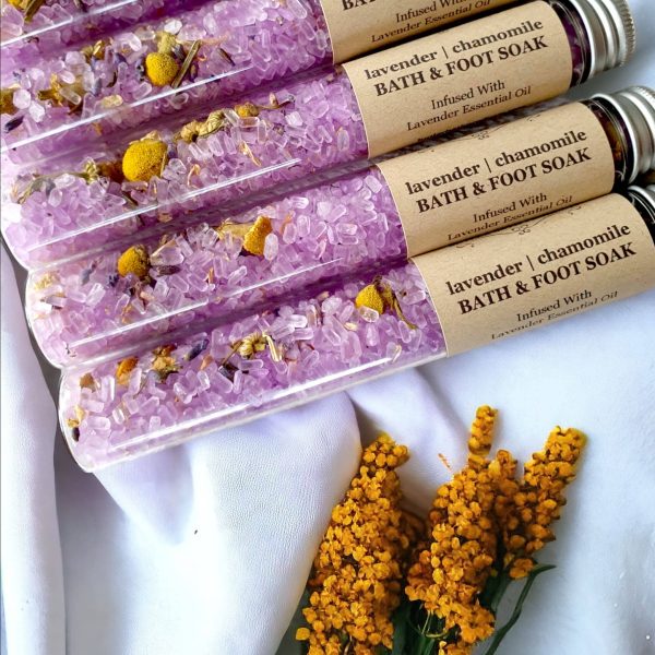 Bath salt soak test tubes: Lavender Discount