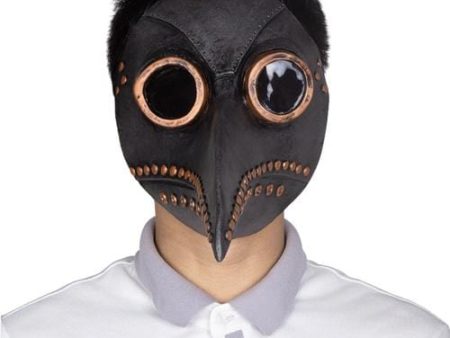 Black and Bronze Plague Doctor Latex Mask Online