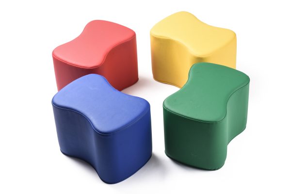 Butterfly Modular Soft Seating - Set of 4 - Primary Colors by Bintiva For Discount