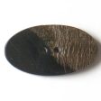 40mm 2-Hole Oval Button - brown black For Cheap