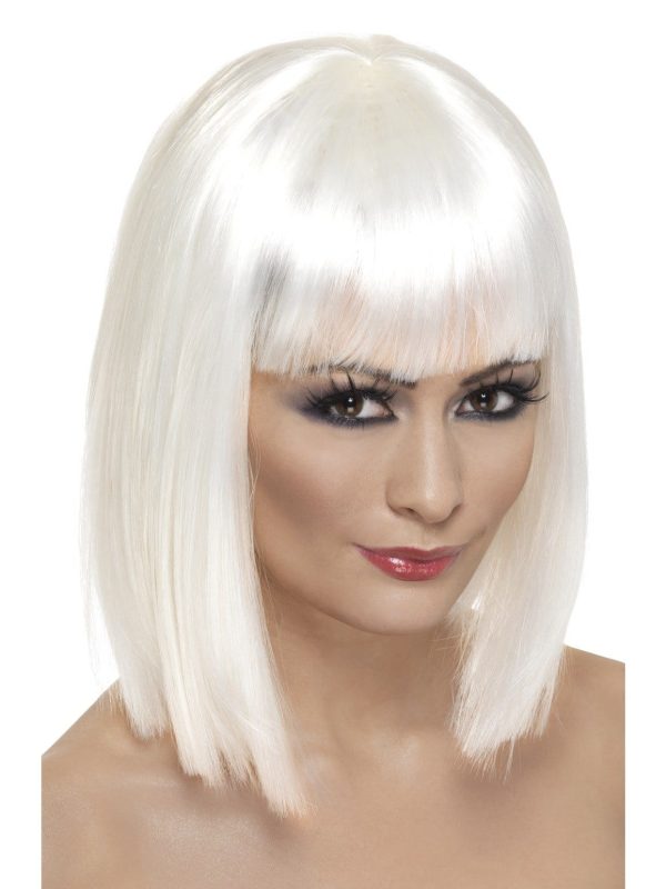 White Glam Wig for Adults on Sale