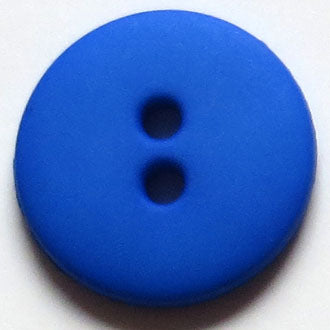 15mm 2-Hole Round Button - bright blue on Sale