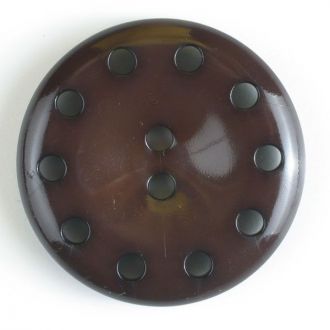 38mm 10-Hole Round Button - brown Hot on Sale