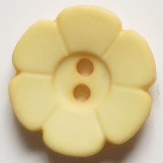 14mm 2-Hole Flower Button - yellow For Sale