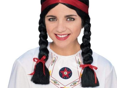 Native American Black Plaited Women s Wig on Sale