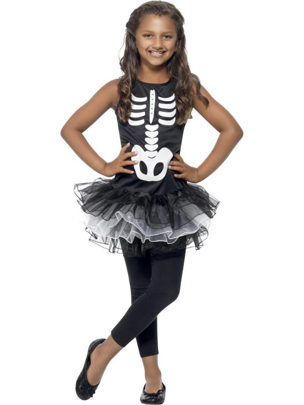 Skeleton Girls Tutu Halloween Costume Dress Discount