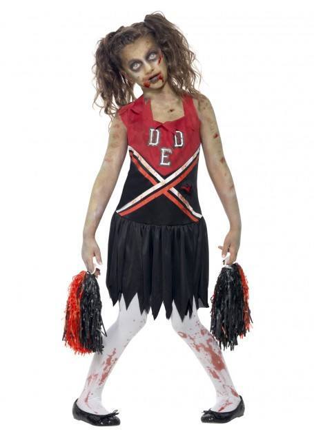 Zombie Cheerleader Children s Halloween Costume Cheap