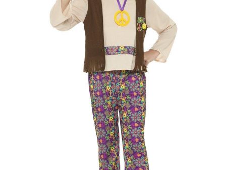 Hippie Boy 60s 70s Retro Fancy Dress Disco Costume Supply