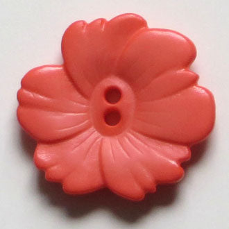 25mm 2-Hole Flower Button - coral Online Sale