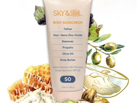 Sky and Sol Body Sunscreen SPF 50 (7.05 oz) Supply