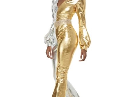 70s Super Chic Gold Silver Disco Costume Online Sale