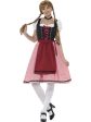 Bavarian Tavern Maid Oktoberfest Costume Red & Black For Cheap