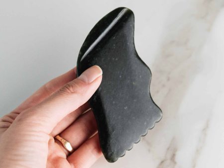 Black Nephrite Gua Sha Lifting Tool By Annemarie Online now