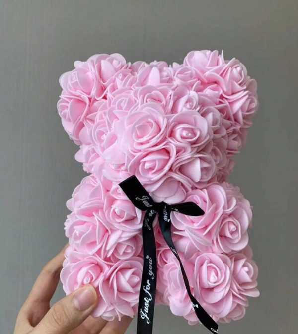 Artificial Preserved Rose Teddy Bear 20cm Online now