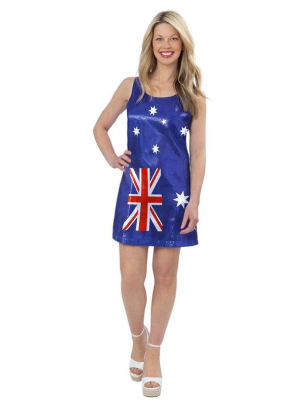 Australian Flag Sequin Womens Dress Sale